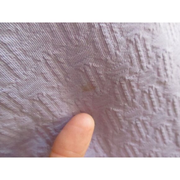 Vintage Women's Dress 8 1970's Mini Lilac Textured Stretch Knit Mod Handmade Med - Picture 3 of 8